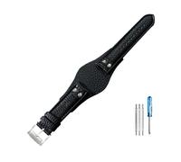 HASGTFM Correas de reloj de cuero transpirables y respetuosas for la piel aptas for Fossil Ch2564 Ch2565 Ch2891 Ch3051 Series Correa 22mm(Black(LZ)-Steel-K8)