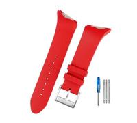 HASGTFM Correas de reloj de goma for interfaz oblicua, 25mm, compatible for Hamilton Adventure Elvis Presley Black Man H24655331 H24615331series(Red-steel)