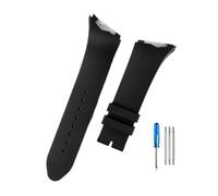 HASGTFM Correas de reloj de goma for interfaz oblicua, 25mm, compatible for Hamilton Adventure Elvis Presley Black Man H24655331 H24615331series(Black-None)