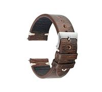 HASGTFM Correas de reloj de reloj de reloj de cuero retro 18 mm 20 mm 22 mm 24 mm de reloj Correa correa cinturones de cuero teñido(18mm)