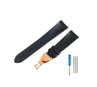 HASGTFM Correas de reloj de silicona de alta gama, aptas for Tudor 1958, Black Bay, bronce, cobre pequeño, flor pequeña, serie de flores rojas, correa de 22mm(Black-RS-Z20)