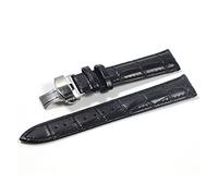 HASGTFM Corresas de cuero de reloj Strap Store Butterfly Butterfly Hebilla Accesorios de reloj Cinturón 18 mm 20 mm de 24 mm de 24 mm(Black-s,22mm)