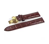 HASGTFM Corresas de cuero de reloj Strap Store Butterfly Butterfly Hebilla Accesorios de reloj Cinturón 18 mm 20 mm de 24 mm de 24 mm(Brown-G,24mm)