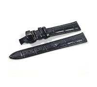 HASGTFM Corresas de cuero de reloj Strap Store Butterfly Butterfly Hebilla Accesorios de reloj Cinturón 18 mm 20 mm de 24 mm de 24 mm(Black-B,22mm)