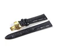 HASGTFM Corresas de cuero de reloj Strap Store Butterfly Butterfly Hebilla Accesorios de reloj Cinturón 18 mm 20 mm de 24 mm de 24 mm(Black-G,20mm)