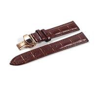 HASGTFM Corresas de cuero de reloj Strap Store Butterfly Butterfly Hebilla Accesorios de reloj Cinturón 18 mm 20 mm de 24 mm de 24 mm(Brown-RG,16mm)