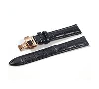 HASGTFM Corresas de cuero de reloj Strap Store Butterfly Butterfly Hebilla Accesorios de reloj Cinturón 18 mm 20 mm de 24 mm de 24 mm(Black-RG,22mm)