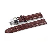 HASGTFM Corresas de cuero de reloj Strap Store Butterfly Butterfly Hebilla Accesorios de reloj Cinturón 18 mm 20 mm de 24 mm de 24 mm(Brown-s,20mm)