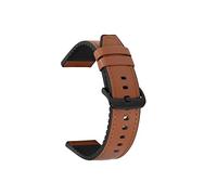 HASGTFM Cuero apto for TPU Pulsera de banda de silicona Correa de reloj de hebilla negro 20 mm 22 mm Fit for Samsung Fit for Huawei Fit for Garmin Smart Watch(Lightbrown,22mm)