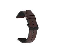 HASGTFM Cuero apto for TPU Pulsera de banda de silicona Correa de reloj de hebilla negro 20 mm 22 mm Fit for Samsung Fit for Huawei Fit for Garmin Smart Watch(Darkbrown,22mm)