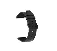 HASGTFM Cuero apto for TPU Pulsera de banda de silicona Correa de reloj de hebilla negro 20 mm 22 mm Fit for Samsung Fit for Huawei Fit for Garmin Smart Watch(Schwarz,20mm)
