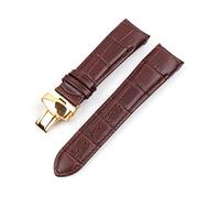 HASGTFM Cuero curvado de cuero Reloj de reloj 22 mm 23 mm 24 mm Ajuste for Tissot T035 AutomatC Man Watch Band Band Strap Steel Hebilla Pulsera de muñeca(11,23mm)