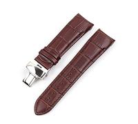 HASGTFM Cuero curvado de cuero Reloj de reloj 22 mm 23 mm 24 mm Ajuste for Tissot T035 AutomatC Man Watch Band Band Strap Steel Hebilla Pulsera de muñeca(43 EU,24mm)