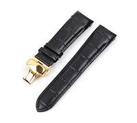 HASGTFM Cuero curvado de cuero Reloj de reloj 22 mm 23 mm 24 mm Ajuste for Tissot T035 AutomatC Man Watch Band Band Strap Steel Hebilla Pulsera de muñeca(37 EU,24mm)