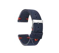 HASGTFM Cuero retro diseño reloj de reloj de reloj de cuero correa 18 mm 20 mm 22 mm 24 mm reemplazo for hombres mujeres relojes Kzsd02(Blue-Orange Line,22mm)