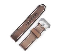 HASGTFM Cuero retro WatchStrap 18mm 20mm 22mm 24mm Hombres Reemplazo de reemplazo de la banda de la pulsera de la pulsera Ajuste for Panerai(Light coffee,24mm)