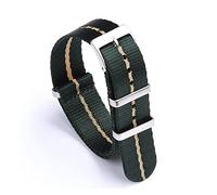 HASGTFM Diseño de correa de nylon lisa 20 mm 22 mm negro/rojo/azul khaki adecuado for la mayoría del reloj de cinturón de seguridad Pulsera Reloj de reemplazo(Green-Khaki,22mm)