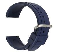 HASGTFM Diseño Reloj de goma Banda Brown Soft Sport Wamkband 20mm 22mm 24mm Buceo de buceo Reloj impermeable Correa Correa de muñeca for hombres Mujeres(Blue S,22mm)