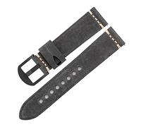 HASGTFM Diseño Retro Reloj Correa Ajuste For Huawei Watch 3 46mm Hombres Top Reloj De Cuero Banda 22mm 24mm Pulsera(Gray-Black Buckle,22mm)