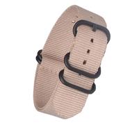 HASGTFM Ejército militar PVD Hebilla negra 18mm 20mm 22mm 24mm correas de reloj hombres mujeres relojes Correa reloj de pulsera anillo hebilla(Beige,20mm)