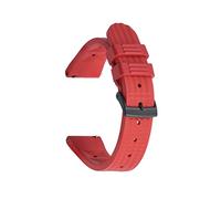 HASGTFM Fluoro goma waffle reloj correa 20 mm 22 mm buceo impermeable brazalete de relleno rápido banda de reloj for cada marca de relojes de relojes(Red Black)