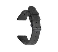 HASGTFM Fluoro goma waffle reloj correa 20 mm 22 mm buceo impermeable brazalete de relleno rápido banda de reloj for cada marca de relojes de relojes(Black Black)