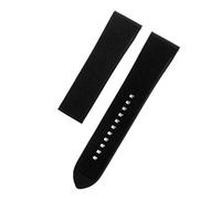 HASGTFM Grabado de vigilancia de goma de 20 mm de 20 mm for Omega Fit For Seamaster 600 Speedmaster Planet Fit For Ocean Silicone Accesorios for la correa de pulsera impermeable(Black no clasp,22mm)