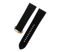 HASGTFM Grabado de vigilancia de goma de 20 mm de 20 mm for Omega Fit For Seamaster 600 Speedmaster Planet Fit For Ocean Silicone Accesorios for la correa de pulsera impermeable(Black 04,22mm)