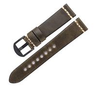 HASGTFM Hombres Lujosos relojes de relojes de 20 mm 22 mm Cera de cera de cera de cera de cera de cuero Ajuste for Panerai Watch Accesorios(Grn,20mm)