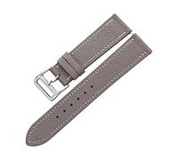 HASGTFM Hombres Mujeres Unisex Lujoso Reloj Correa de cuero 20mm Gris Red Rojo Reloj Reloj Banda Blanco Reloj Accesorios(Gray)