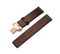 HASGTFM Italia Cuero de petróleo Reloj de cuero + Herramienta for Diesel Fósiles Relojes rápidos Reloj Muñeca Strap16mm 18mm 20mm 22mm 24mm(Brown-RG buckle,24mm)