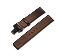 HASGTFM Italia Cuero de petróleo Reloj de cuero + Herramienta for Diesel Fósiles Relojes rápidos Reloj Muñeca Strap16mm 18mm 20mm 22mm 24mm(Brown-Black buckle,16mm)