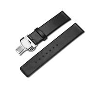 HASGTFM Italia Cuero de petróleo Reloj de cuero + Herramienta for Diesel Fósiles Relojes rápidos Reloj Muñeca Strap16mm 18mm 20mm 22mm 24mm(Black-Silver buckle,22mm)