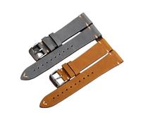 HASGTFM La correa de cuero ultrafina de 18, 19, 20, 21 y 22 mm es adecuada for pulseras de capa superior de relojes antiguos, estilo suave(Orange,19mm)