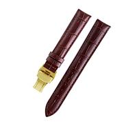 HASGTFM Lady Watch Bands Fit for PÁGINAS Reloj en forma for la correa de reloj de cuero omega Fit for Tissot Brand Wamkband Pulsera Mujer 12/14 / 16/18/20 / 22mm(Brown gold,16mm)