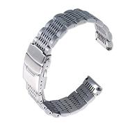 HASGTFM LUJO 18/22 / 20mm de lujo enlace sólido Banda de reloj de acero inoxidable Cierre plegable Reloj de seguridad Strap Pulsera Reemplazo(18mm)