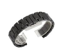 HASGTFM Moda Boca plana Sala de acero fino Correa de reloj de cerámica 15 16 mm Apto for Huawei B2 B3 B5 B6 Correa Cadena de reloj de negocios for hombres y mujeres(Schwarz,B5-18mm)