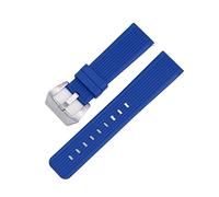 HASGTFM Naturaleza de la correa de goma Fit For Rolex Fit For Submariner 20 mm de 22 mm de 24 mm Pulsera de reloj Fit for Samsung S3 Fit for Huawei GT MIRAR BANDA DE VISTA(Royal01,24mm)