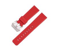 HASGTFM Naturaleza de la correa de goma Fit For Rolex Fit For Submariner 20 mm de 22 mm de 24 mm Pulsera de reloj Fit for Samsung S3 Fit for Huawei GT MIRAR BANDA DE VISTA(Red01,24mm)