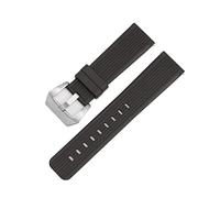 HASGTFM Naturaleza de la correa de goma Fit For Rolex Fit For Submariner 20 mm de 22 mm de 24 mm Pulsera de reloj Fit for Samsung S3 Fit for Huawei GT MIRAR BANDA DE VISTA(Black01,24mm)