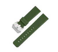 HASGTFM Naturaleza de la correa de goma Fit For Rolex Fit For Submariner 20 mm de 22 mm de 24 mm Pulsera de reloj Fit for Samsung S3 Fit for Huawei GT MIRAR BANDA DE VISTA(Army01,20mm)
