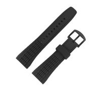 HASGTFM Negro 26mm Naturaleza suave duradera de goma de goma de acero inoxidable correa de hebilla Ajuste for Japón VELATURA/SRH SCPC077 CPC077 WatchStrap + Herramienta(Black black buckle)