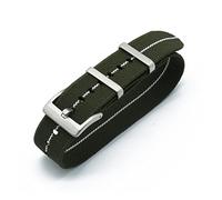 HASGTFM Nylon Nat Straps 20mm 22mm relojes de relojes duraderos tropas francesas militares paracaídas especial de relojes elásticos de relojes de reemplazo for hombres(Green White,20mm)