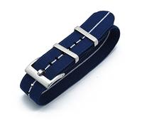 HASGTFM Nylon Nat Straps 20mm 22mm relojes de relojes duraderos tropas francesas militares paracaídas especial de relojes elásticos de relojes de reemplazo for hombres(Deep Blue White,20mm)