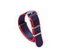 HASGTFM Nylon OTAN RELOK Strap 20 22mm WatchBand Fit for James Bond 007 Militar de cinturón de seguridad Banda de reloj Ajuste for Omega Rolex Accesorios Reemplazo(Blue Red Edge,20mm)