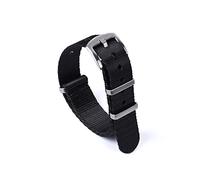 HASGTFM Nylon OTAN RELOK Strap 20 22mm WatchBand Fit for James Bond 007 Militar de cinturón de seguridad Banda de reloj Ajuste for Omega Rolex Accesorios Reemplazo(Schwarz,22mm)