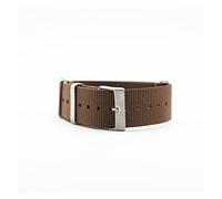 HASGTFM Nylon OTAN Watch Straps 20mm Premium Seatbelt Watch Straps Fit for James Bond 007 Militar pulsera Reloj Reloj de pulsera Bandas(Brown(Siliver Buck))