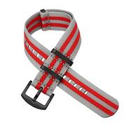 HASGTFM Nylon Premium NYLO Strap 20mm 22mm Asiento del cinturón de seguridad Sports Fit for 007 Fit for James Bond WatchBand Reemplazo(Silver)