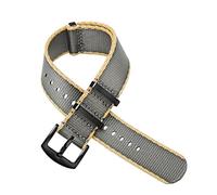 HASGTFM Nylon Premium NYLO Strap 20mm 22mm Asiento del cinturón de seguridad Sports Fit for 007 Fit for James Bond WatchBand Reemplazo(Gold)