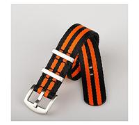 HASGTFM Nylon Premium NYLO Strap 20mm 22mm Asiento del cinturón de seguridad Sports Fit for 007 Fit for James Bond WatchBand Reemplazo(Red Black)